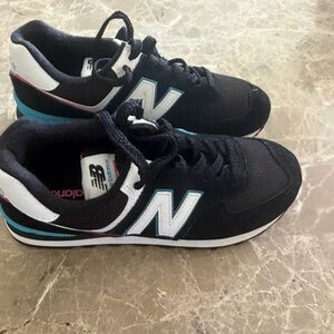 New Balance Black and Pink Sneakers